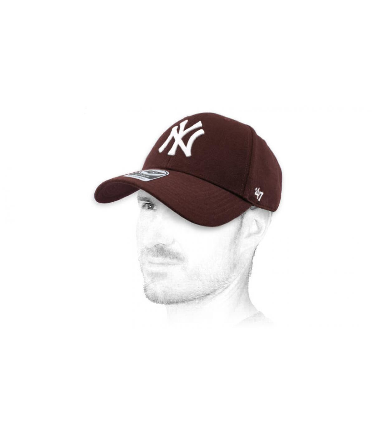 Cap NY bordeaux 47 MVP NY snapback dark maroon